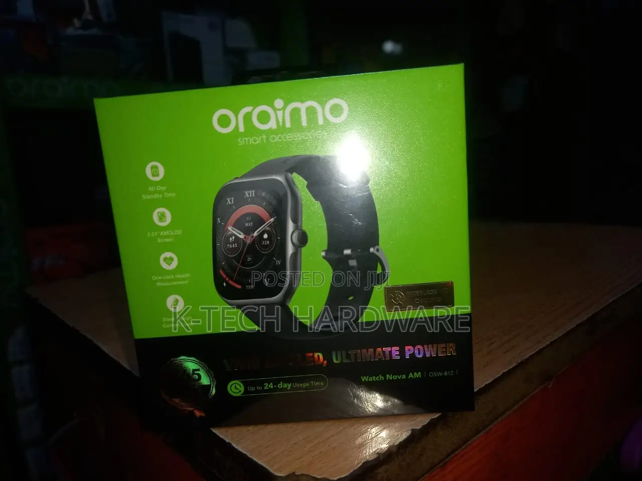 Oraimo Watch Nova Am 2.01" Amoled Screen Cover Smart Watch