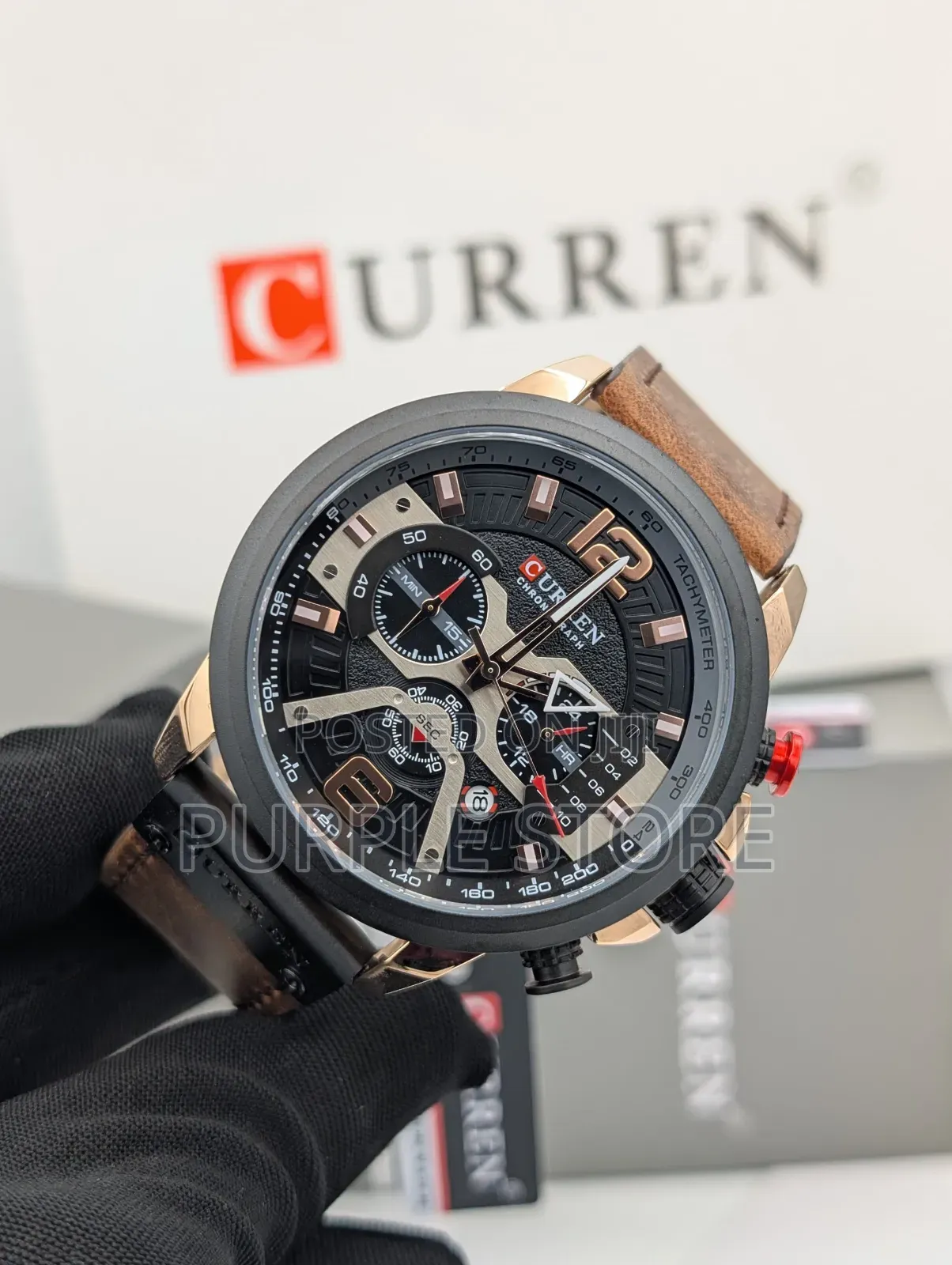 Curren Leather Chronograph Quality Watch