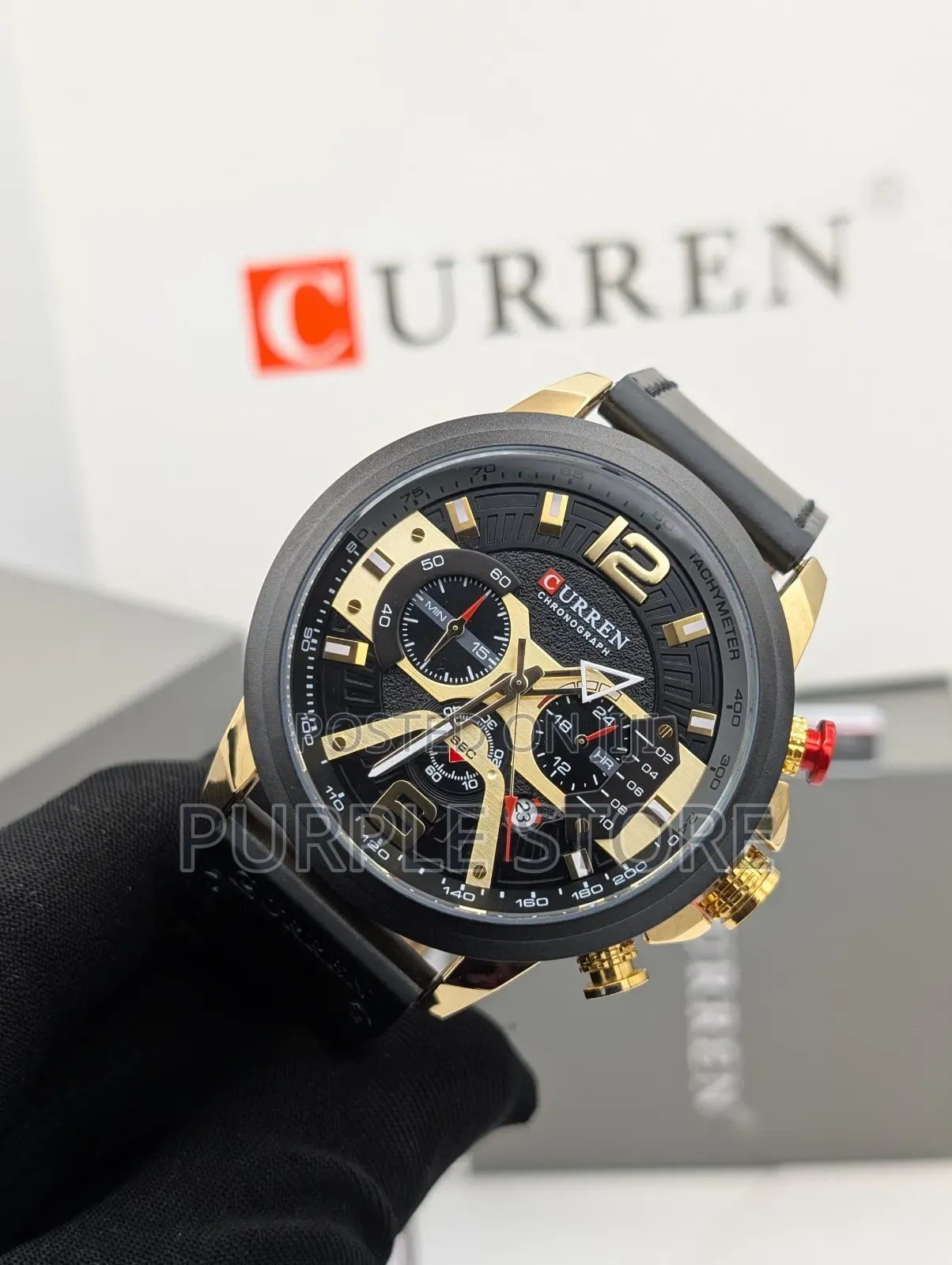Curren Leather Chronograph Quality Watch