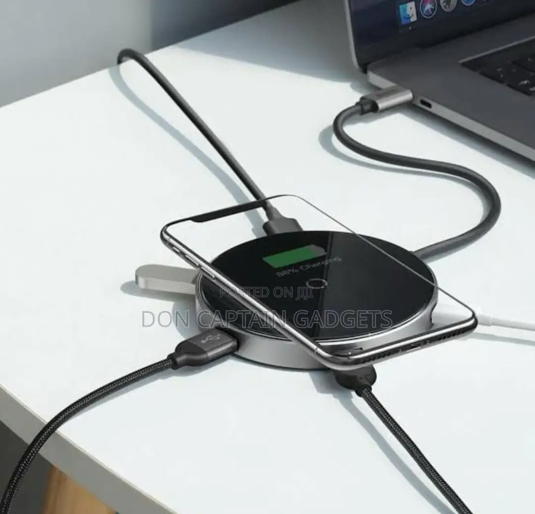 Baseus Type C Hub Circular Mirror Wireless Charger Hub