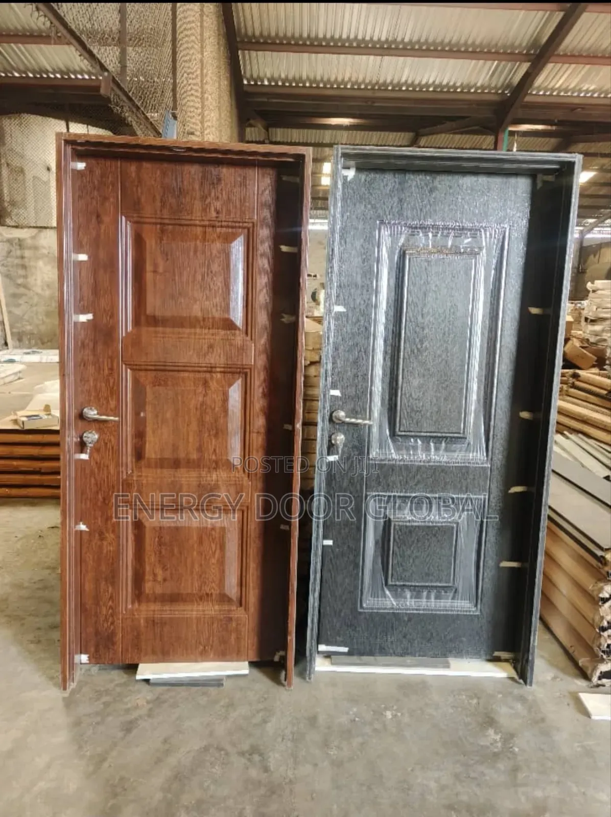 2.5ft/7ft Brown/Black Walnut Turkey Security Panel Door