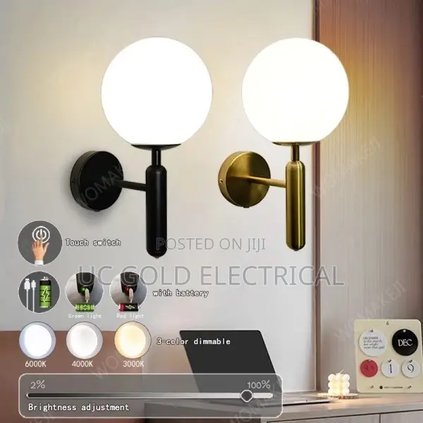 Nordic Dimming Wall Light Gold/Black