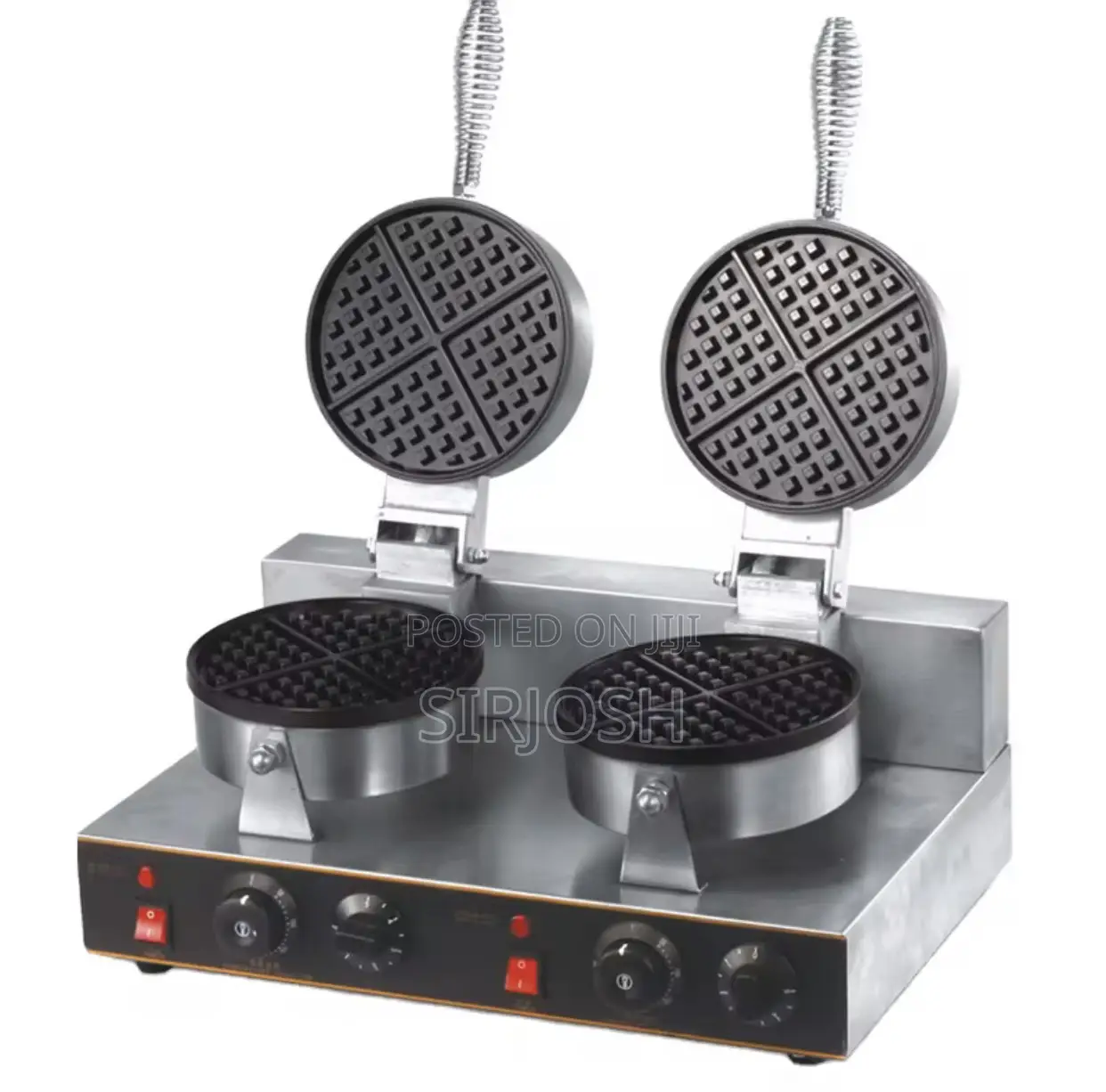 Industrial Double Round Waffle Maker