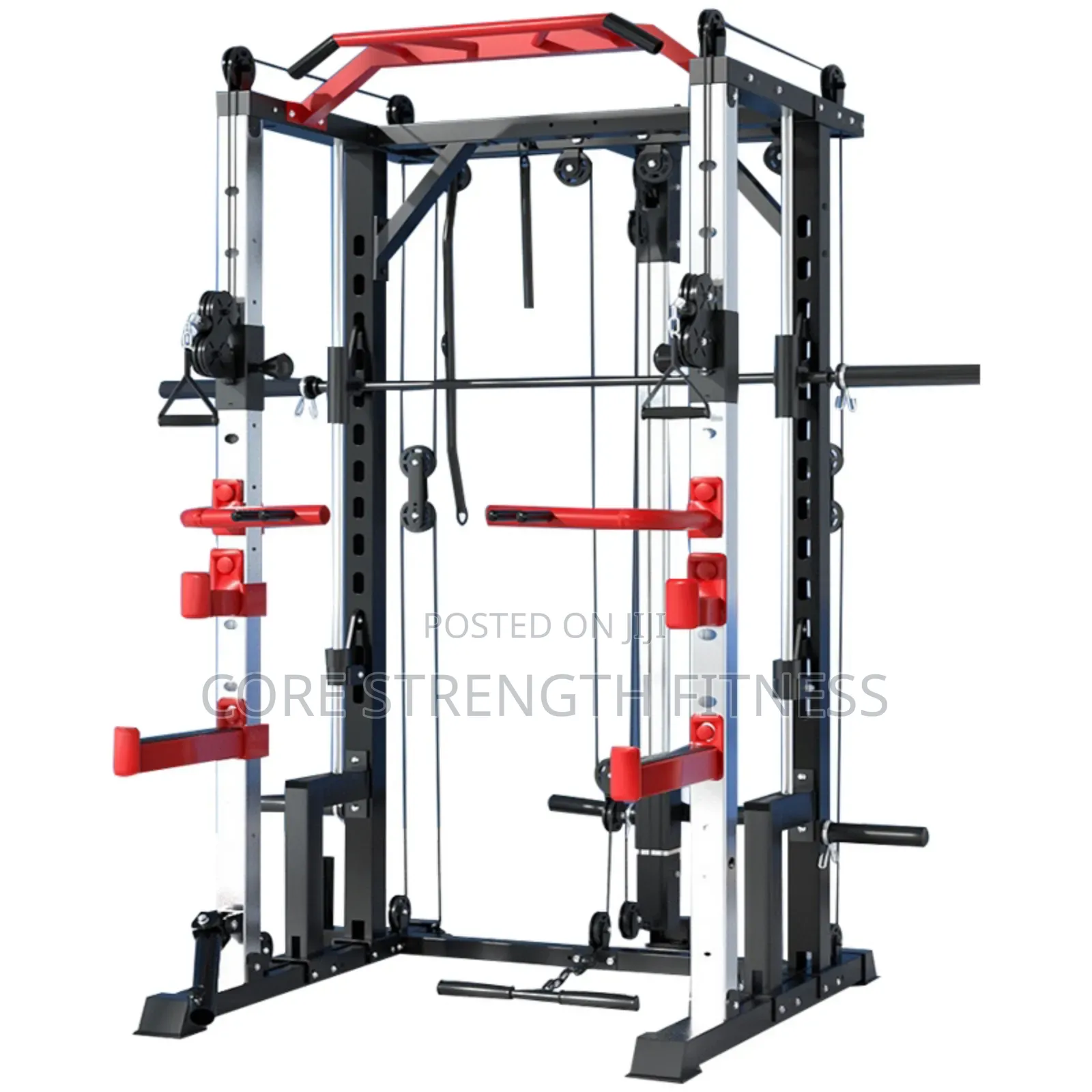Commercial Squat Rack With Smith Machine Cable Crossover