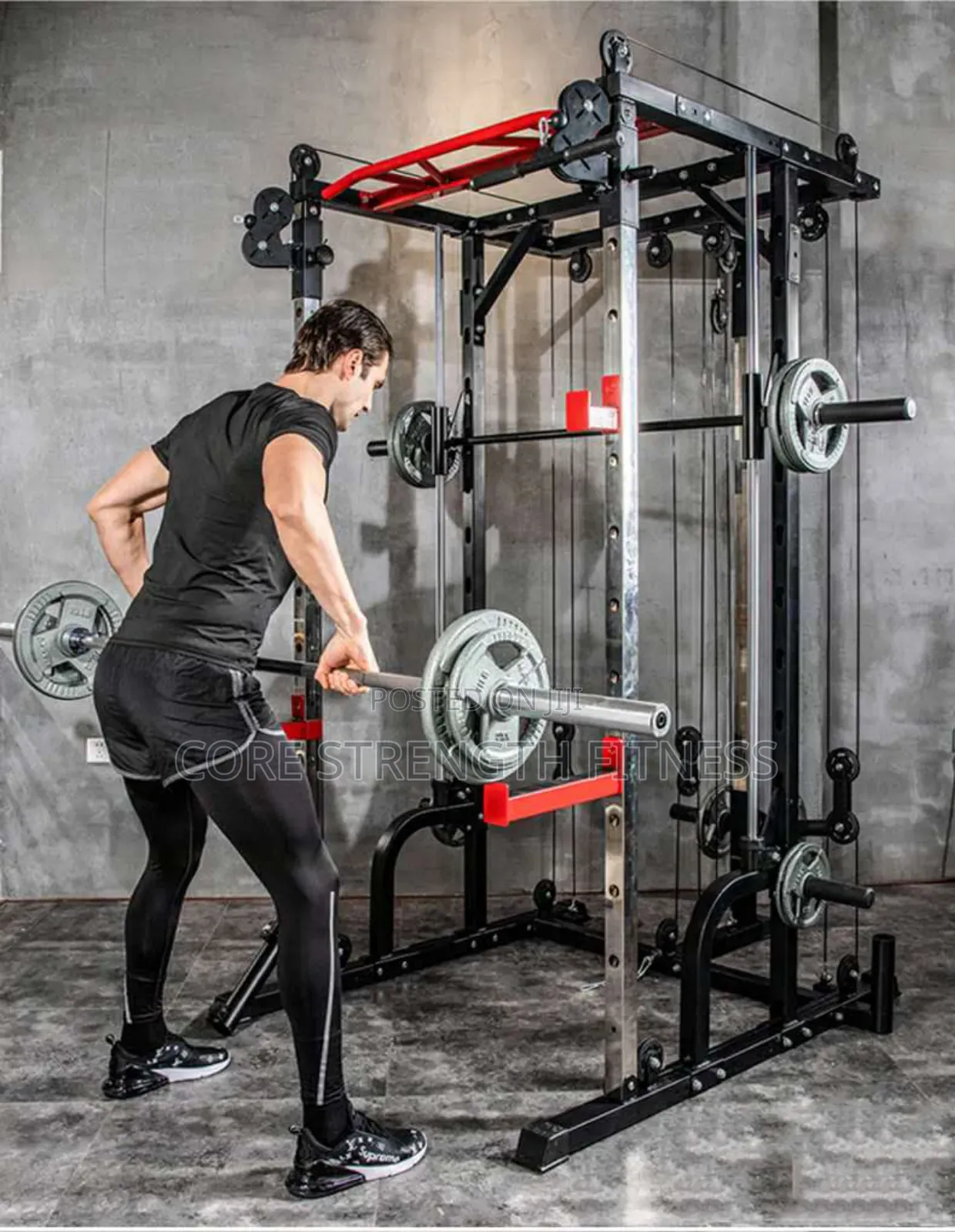 Commercial Squat Rack With Smith Machine Cable Crossover