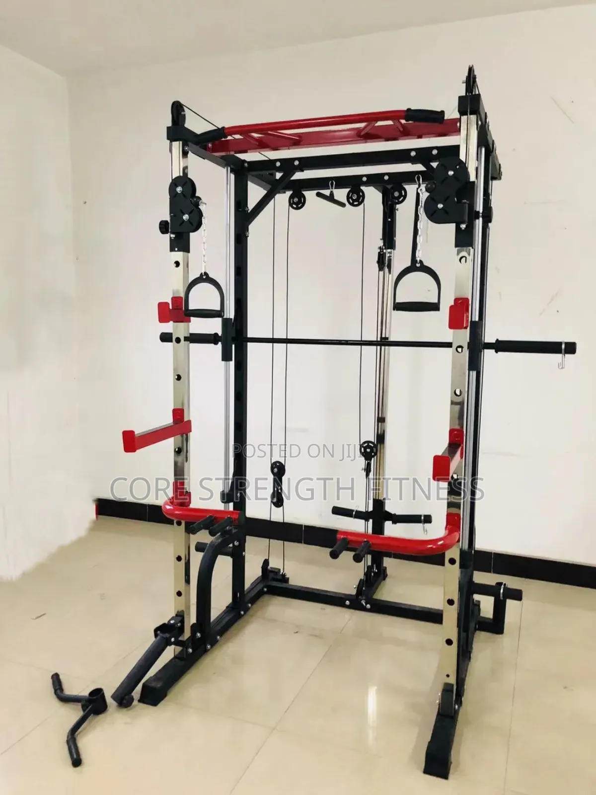 Commercial Squat Rack With Smith Machine Cable Crossover