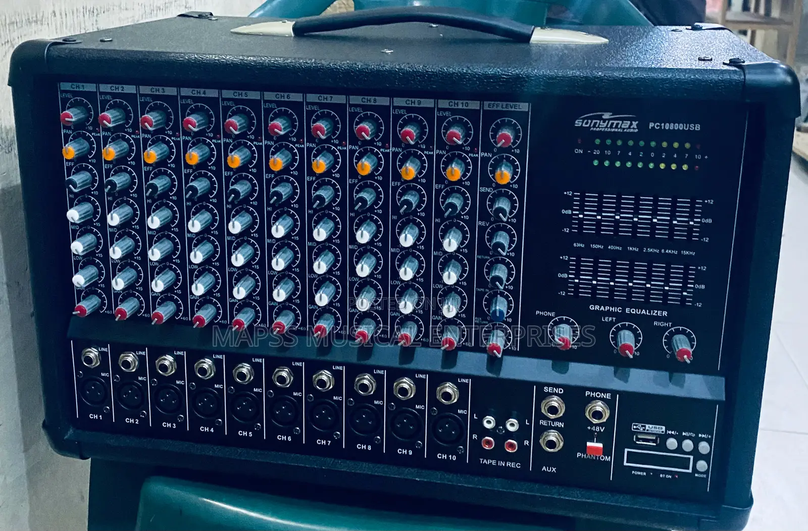 Sunymax Pc10300usb 10-Channel Analog Mixer Amplifier.
