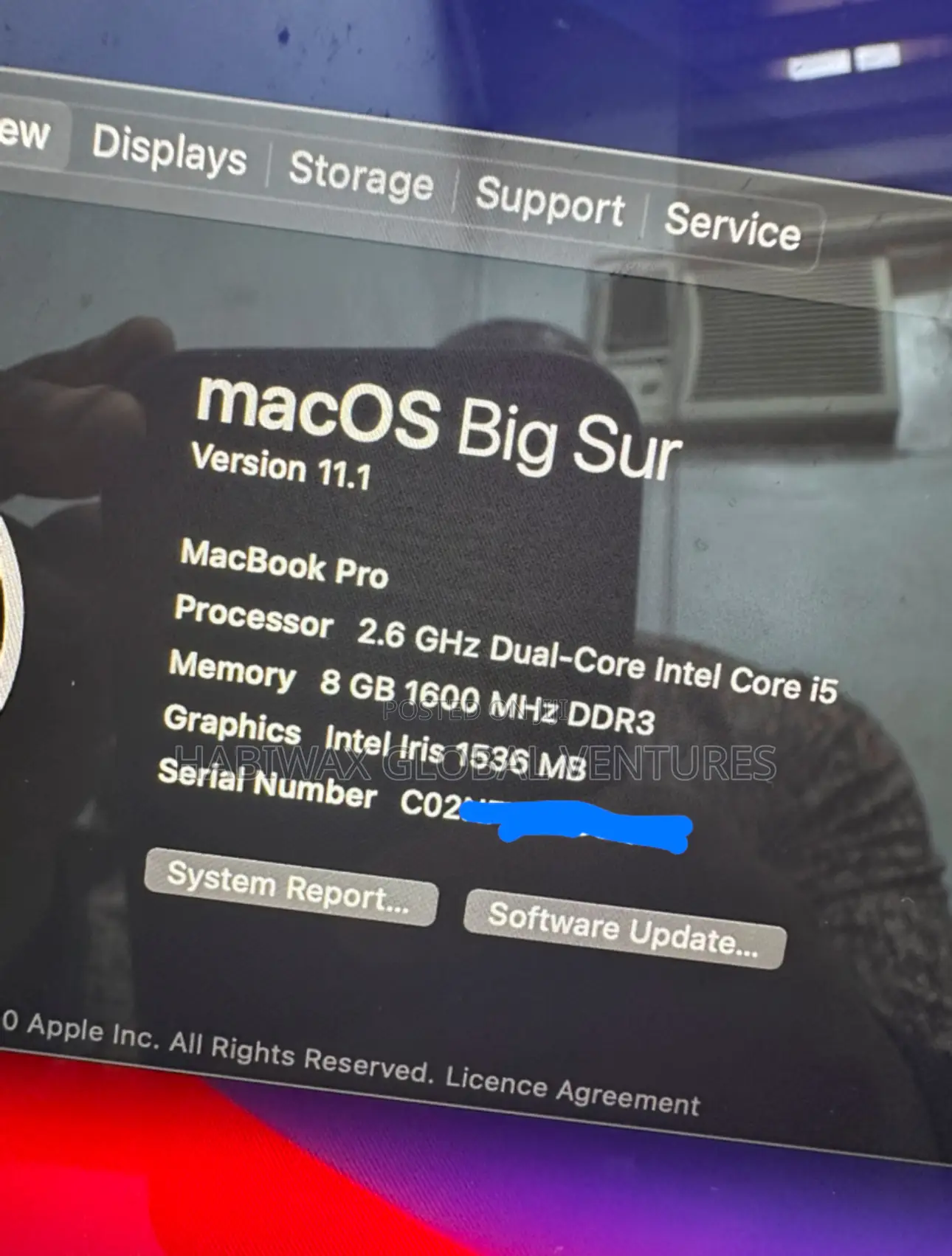 Laptop Apple MacBook Pro 2014 8GB Intel Core i5 SSD 256GB