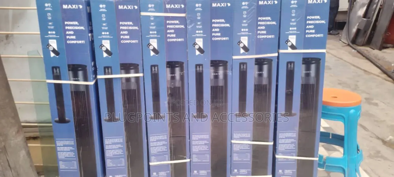 Maxi Tower Fan Black 40w