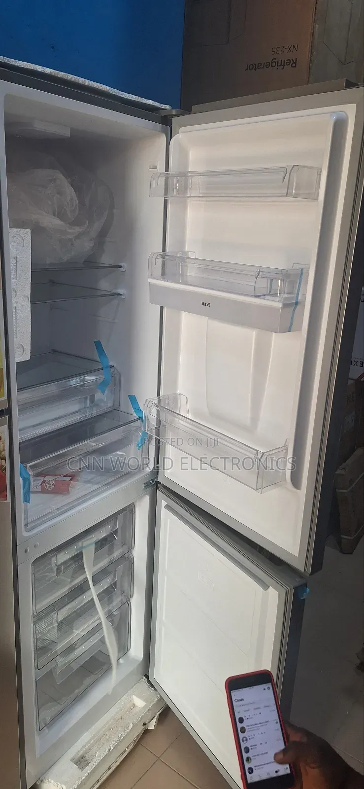 New Nexus Bottom Freezer Double Door Fridge (315l) Fast Cool