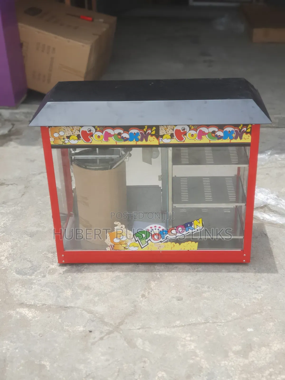 Industrial Popcorn Machine With Snacks Warmer