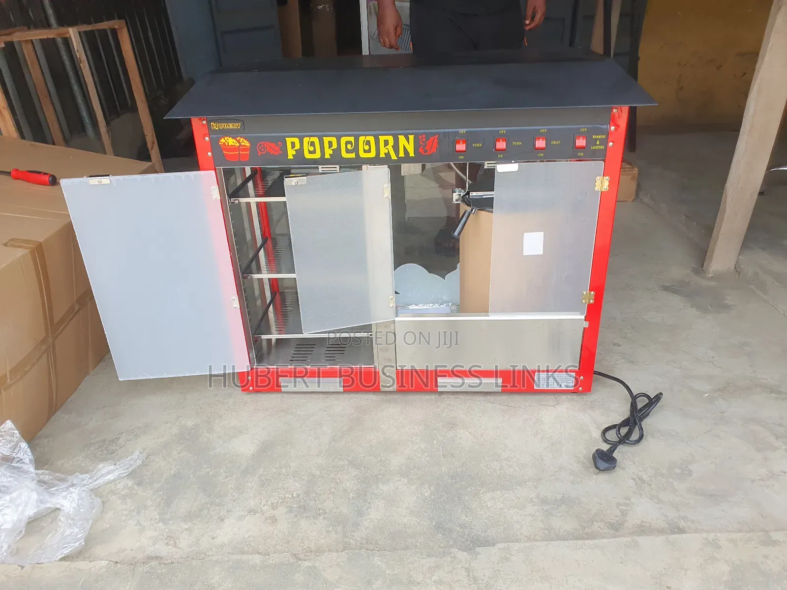 Industrial Popcorn Machine With Snacks Warmer