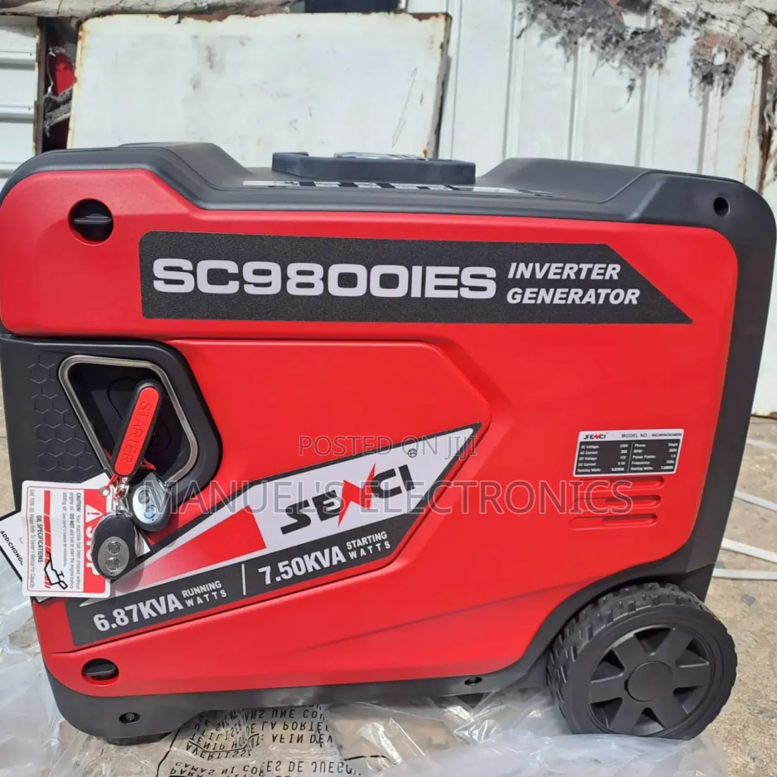 High Quality 7.5kva Senci Inverter Soundproof Petrol Gen