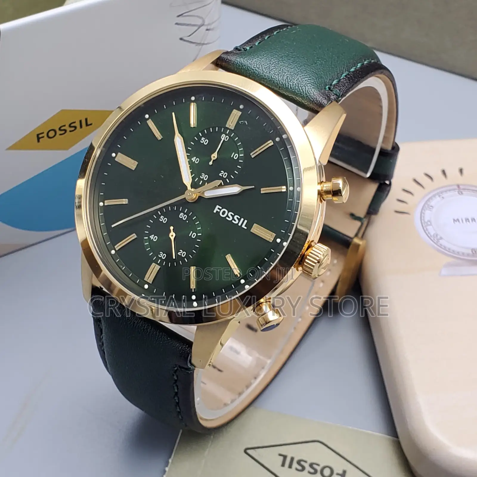 Fossil Quality Luxury Men Genuine Leather Wristwatch
