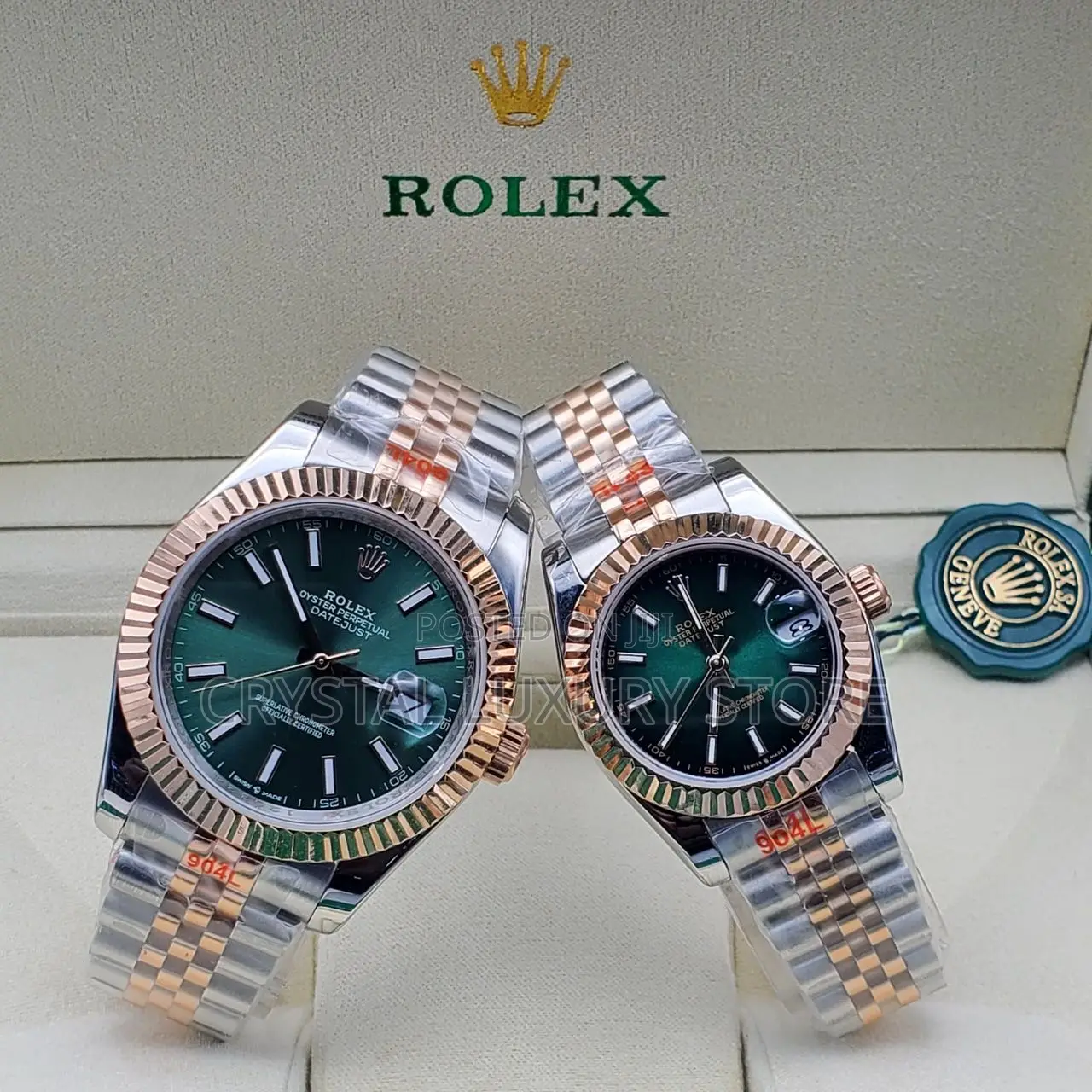 Rolex Quality Luxury Couple Chain Strap Wristwatch