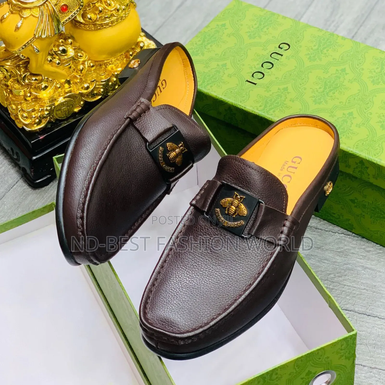 Quality Gucci Leather Half Shoe