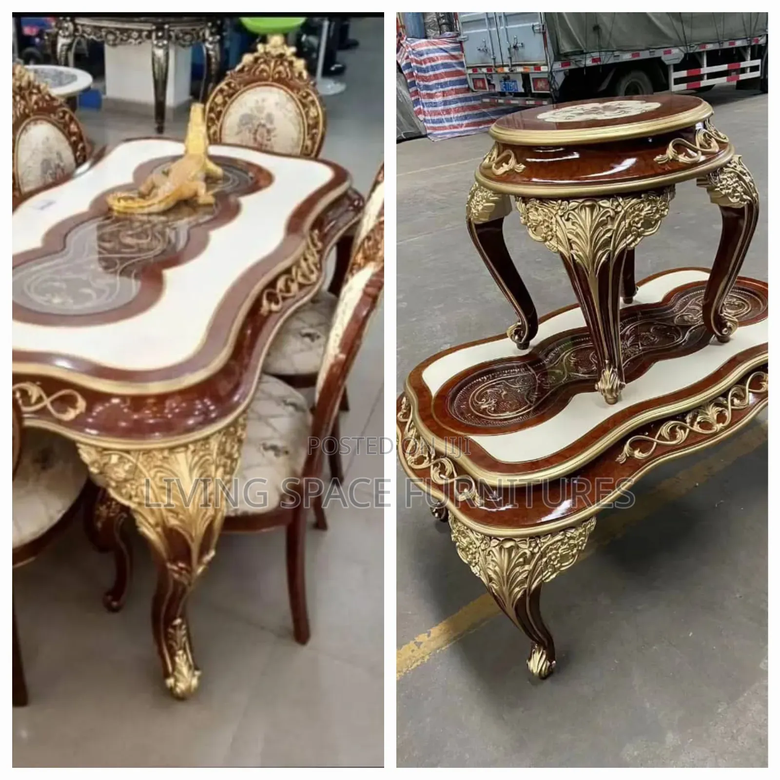 Eexecutive Royal Dining Set by 6seater With Center Table Set