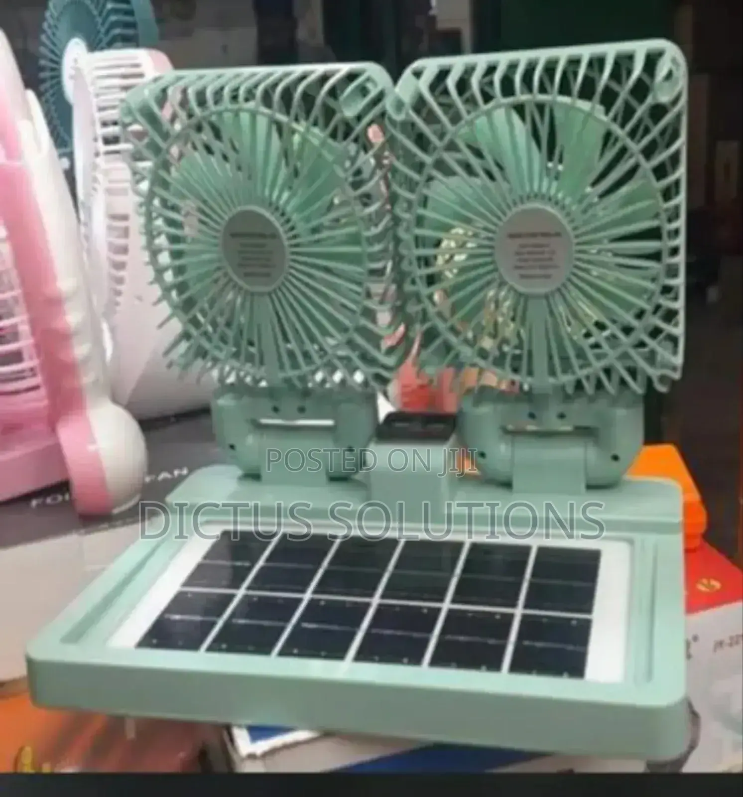 2 in 1 Rechargeable and Solar Fan With Panel