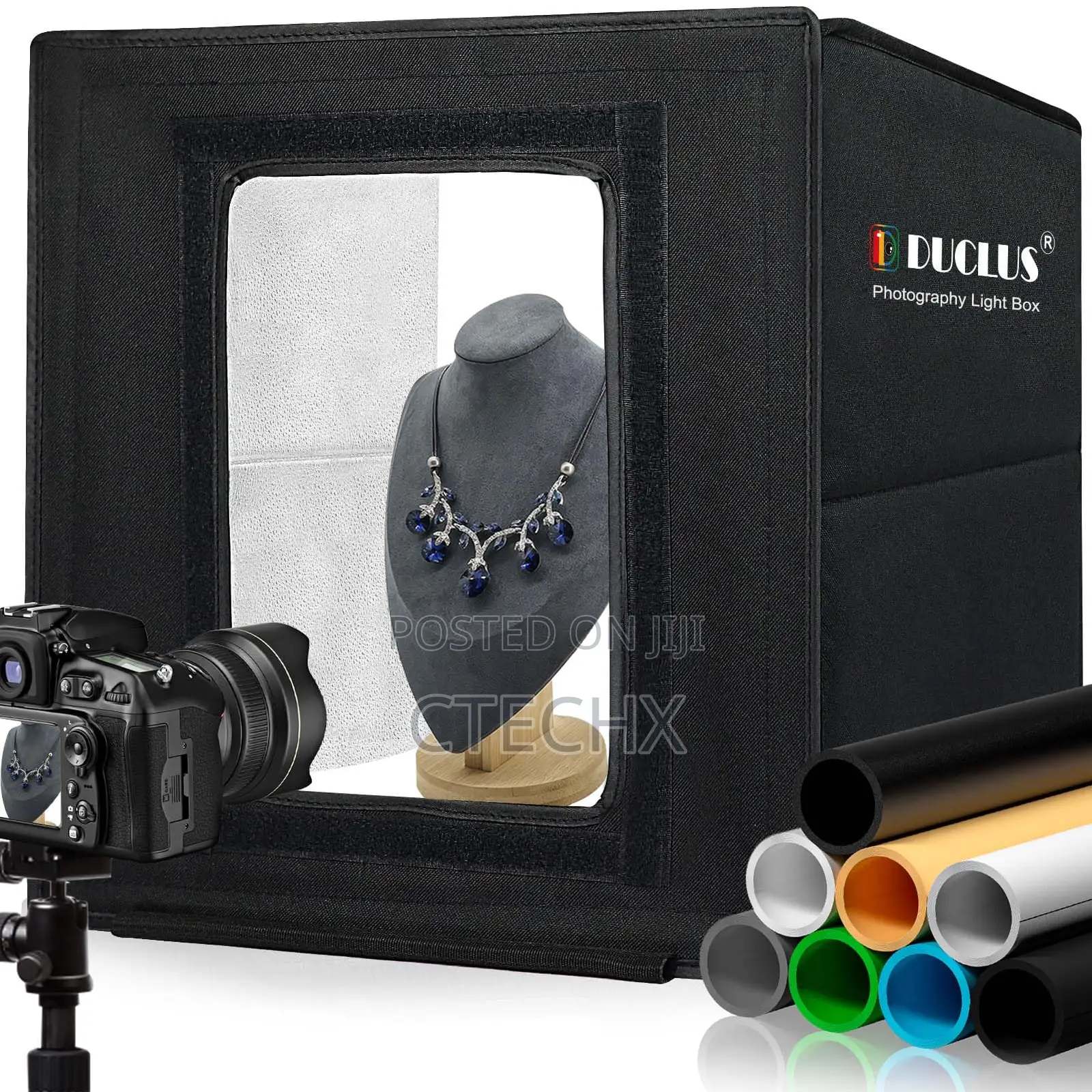 Duclus 30cm / 12" X 12'', Portable Photo Booth Light Box