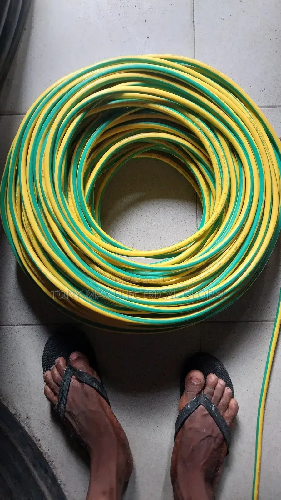 50mm Single Cable Flexible Green and Yellow
