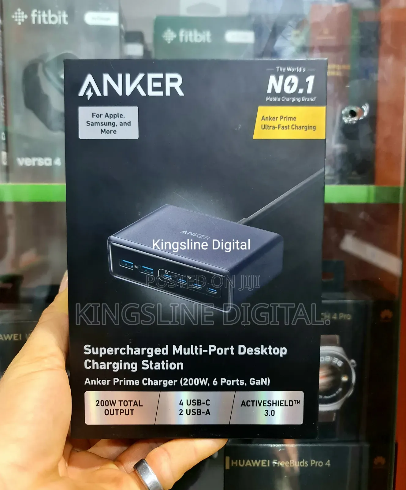 Anker Prime Charger, 200w 6-Port Gan Charging Station, Usb-C