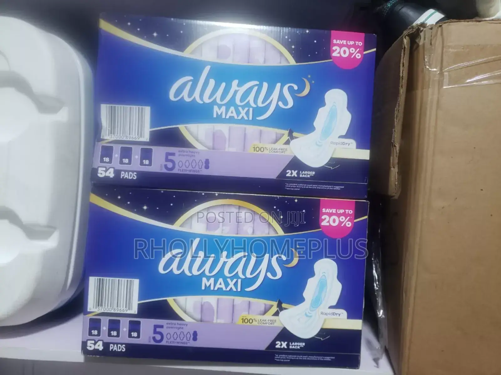 Always Maxi Pads Overnight With Wings (54 Pieces)