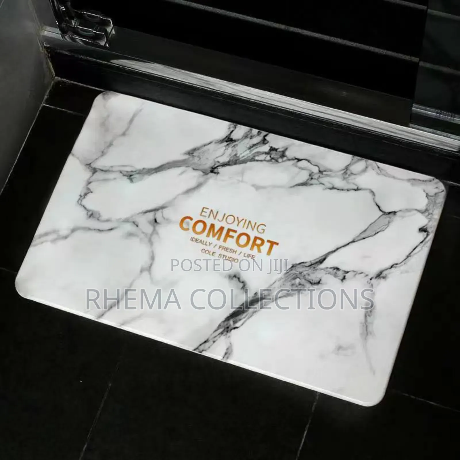 Marble Design Silicon Quick Drying/Water Absorbent Footmat
