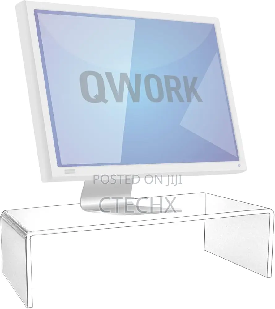 Acrylic Monitor Stand Riser / Laptop Stand for Desk Clear