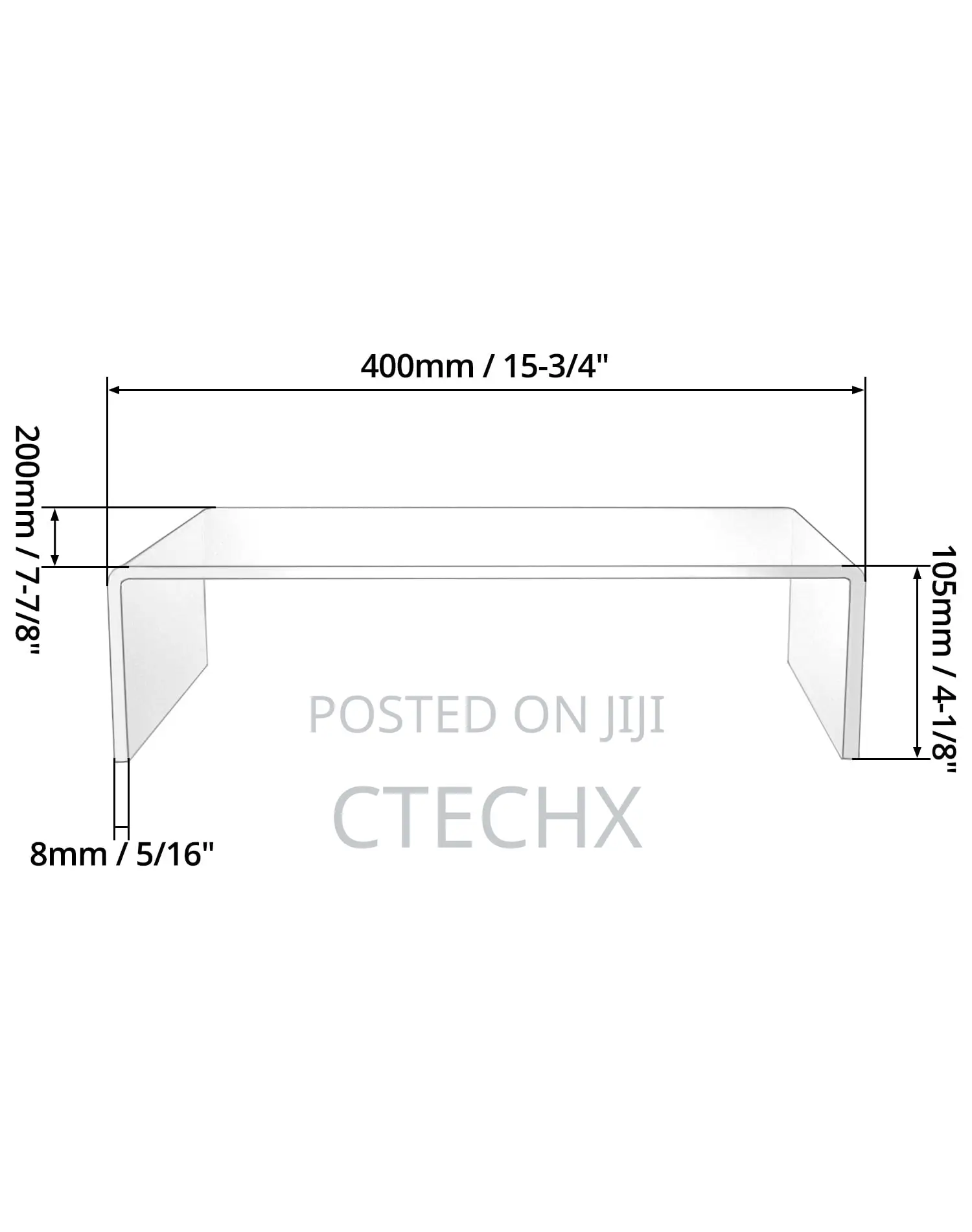 Acrylic Monitor Stand Riser / Laptop Stand for Desk Clear