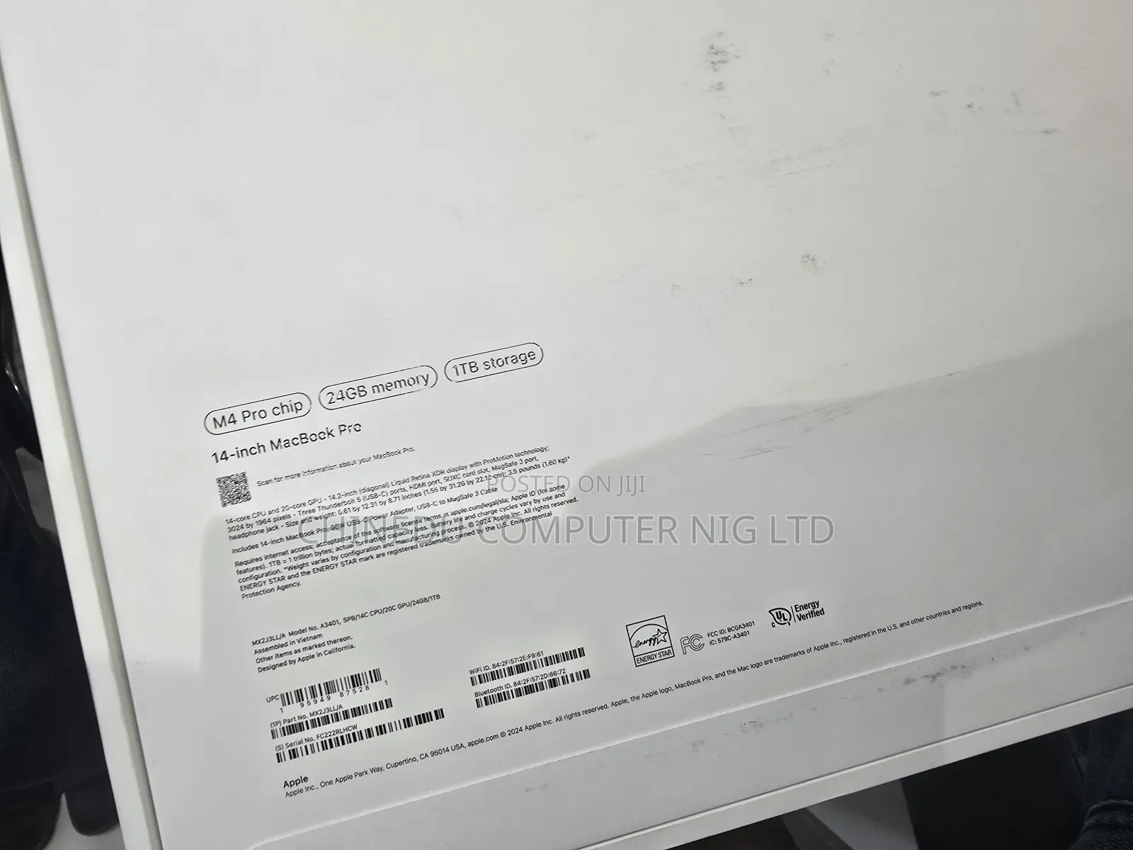 New Laptop Apple MacBook Pro 24GB Apple M4 Pro SSD 1T