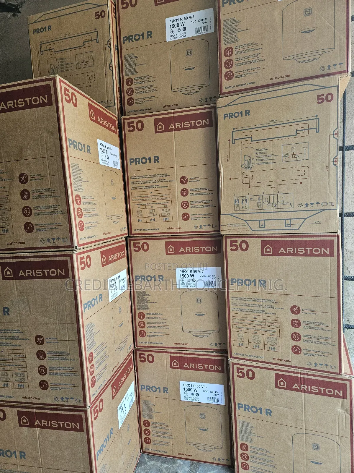 50 Liters Ariston Water Heater
