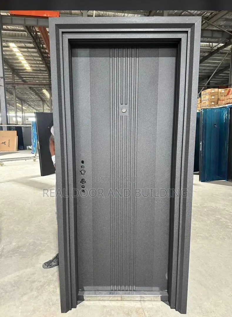 New Black Steel Door