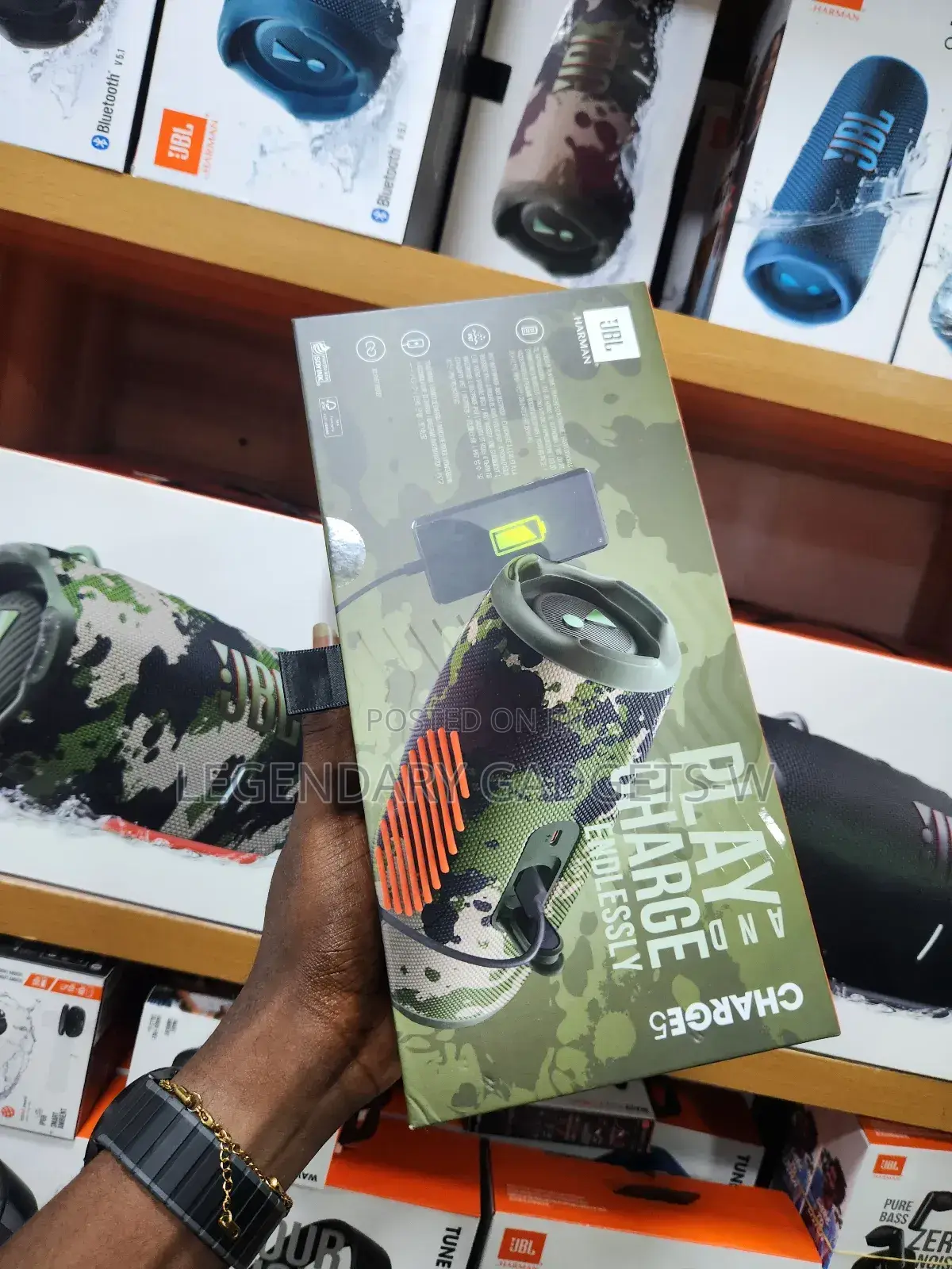 Brand New JBL Charge 5 Speaker Camo Design