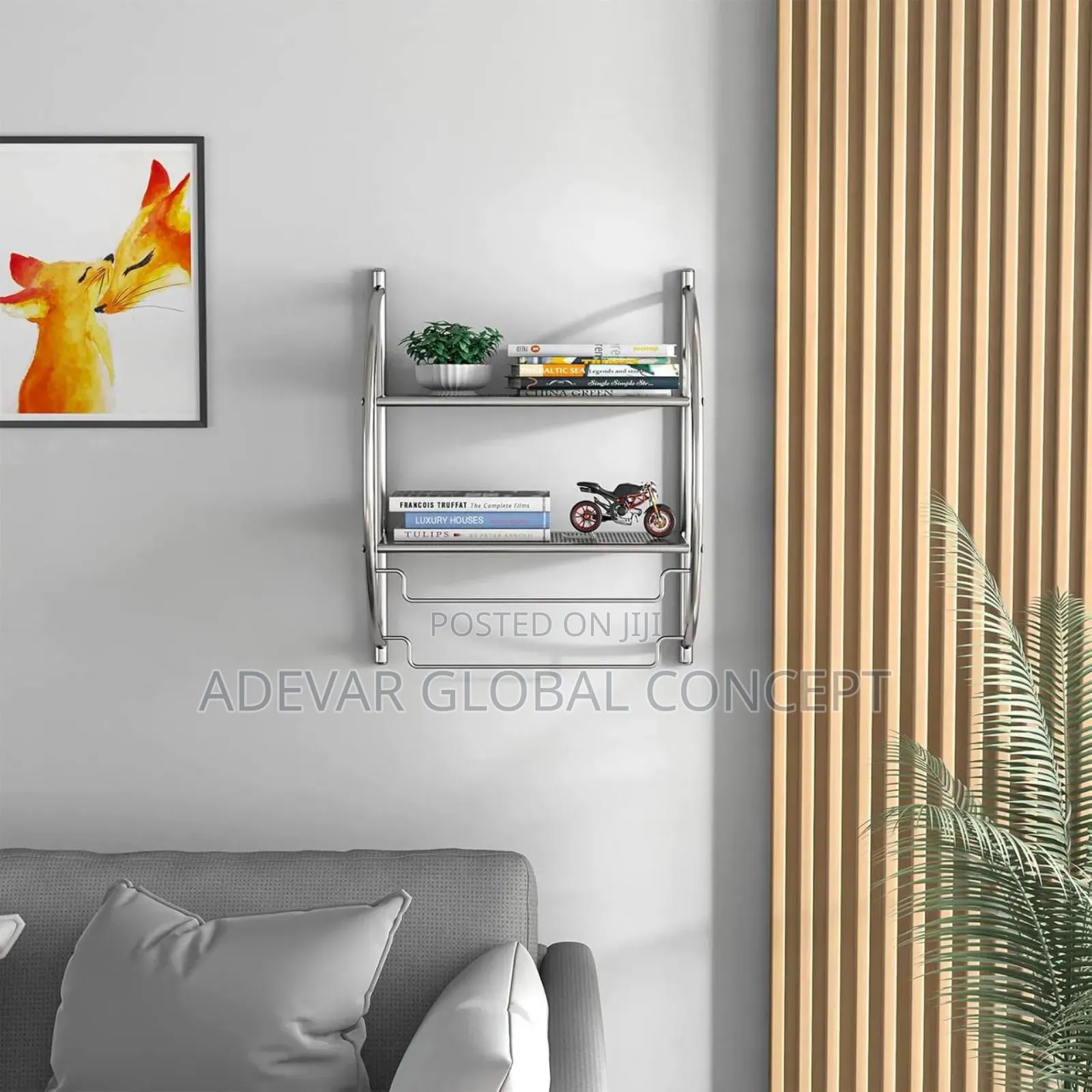 2 Tier Bathroom/Commodity Shelf With Towel Rails Rack