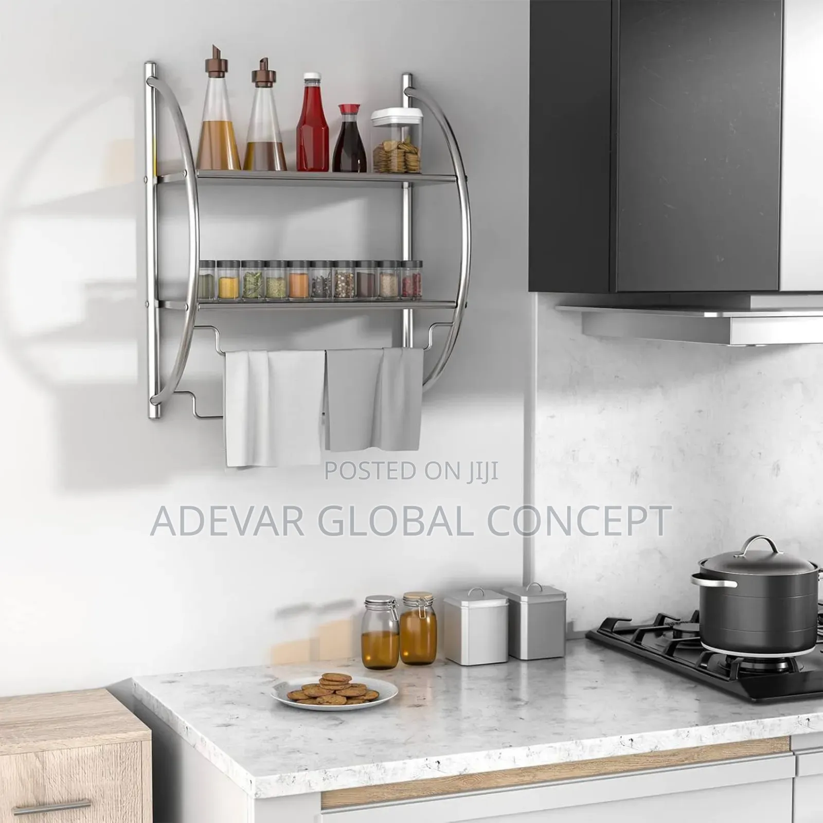 2 Tier Bathroom/Commodity Shelf With Towel Rails Rack