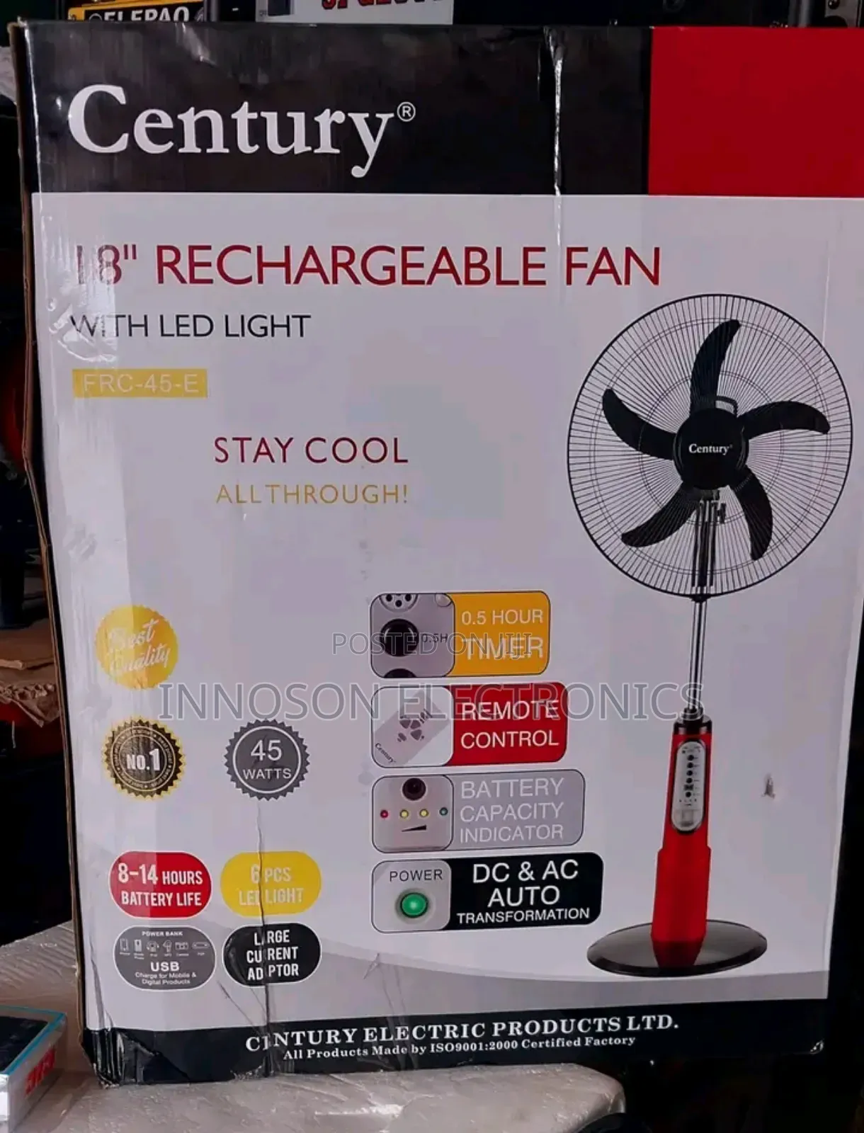 Century Rechargeable Fan