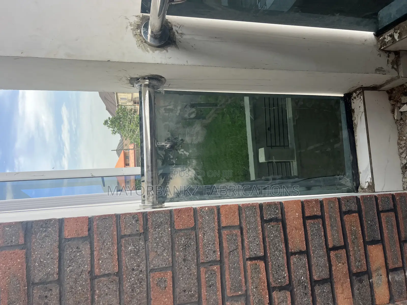 Balcony Railings With Gray Glass