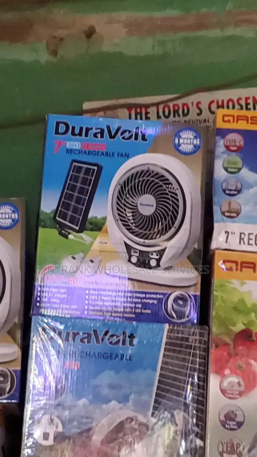 Solar and Rechargeable Table Fan