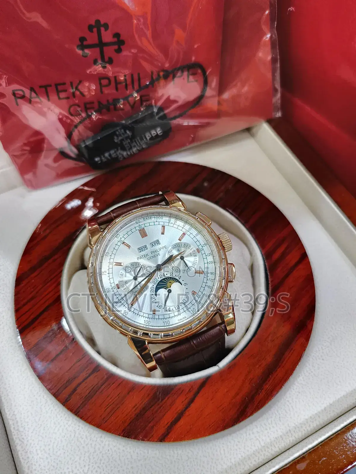 Patek Philippe(Auto)With Nice Round Ice Diamond Bezel Stones