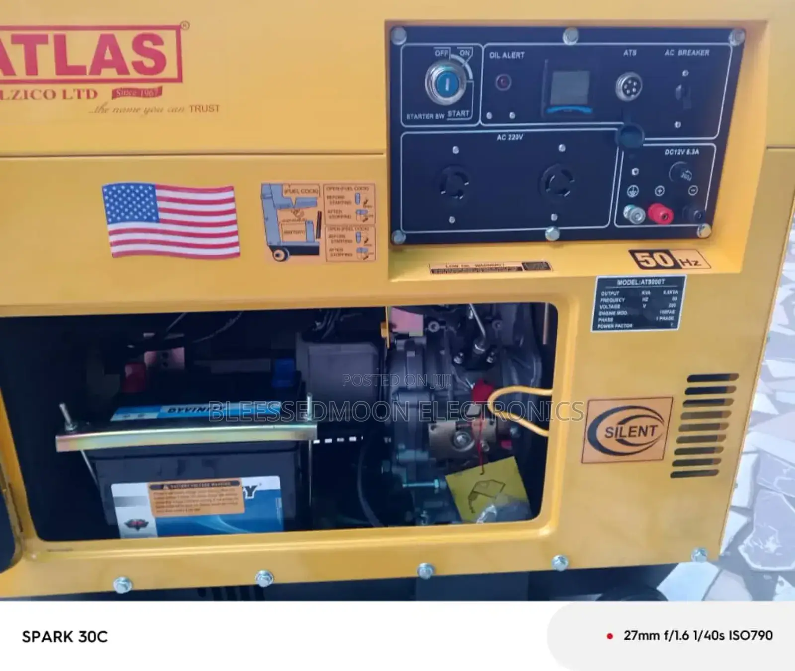 Atlas Soundproof Diseal Generator 12.5kva Full Cooper Wire