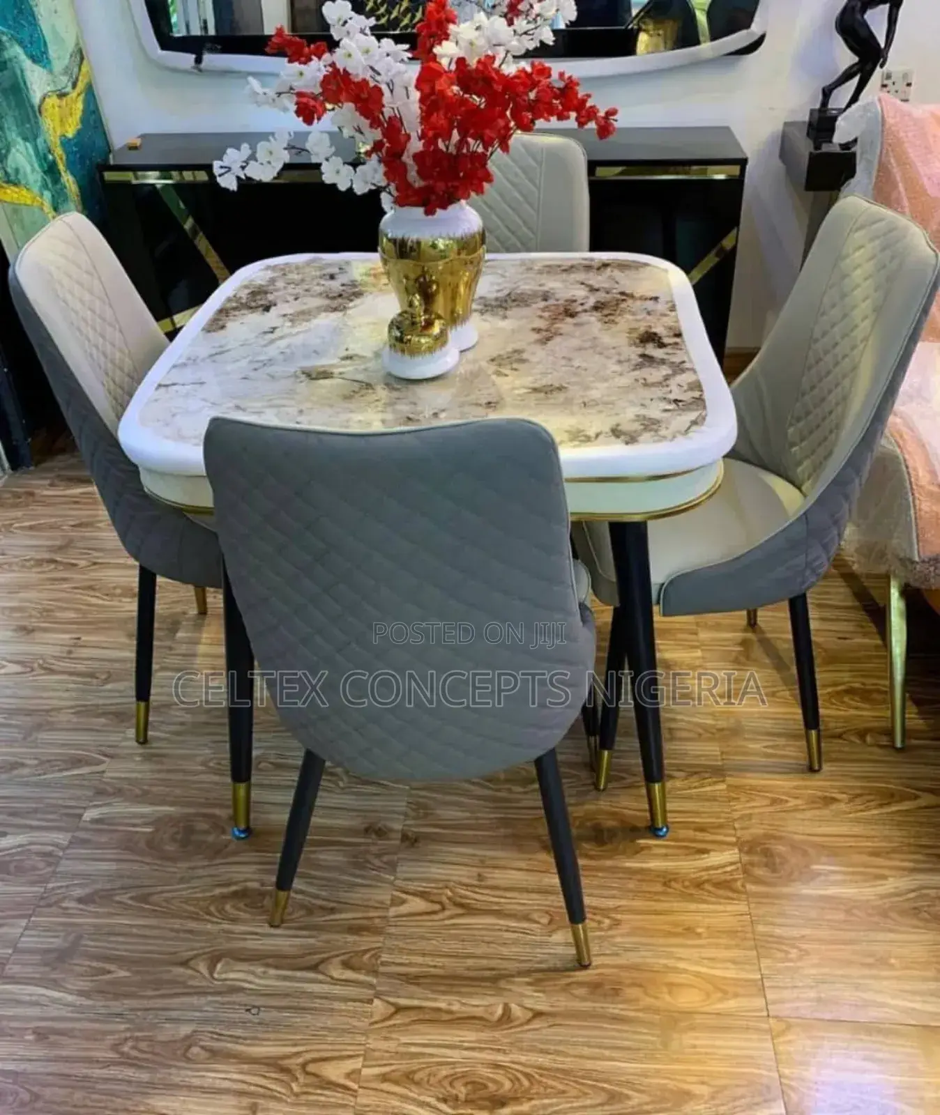 Pin Leg Marble Dining