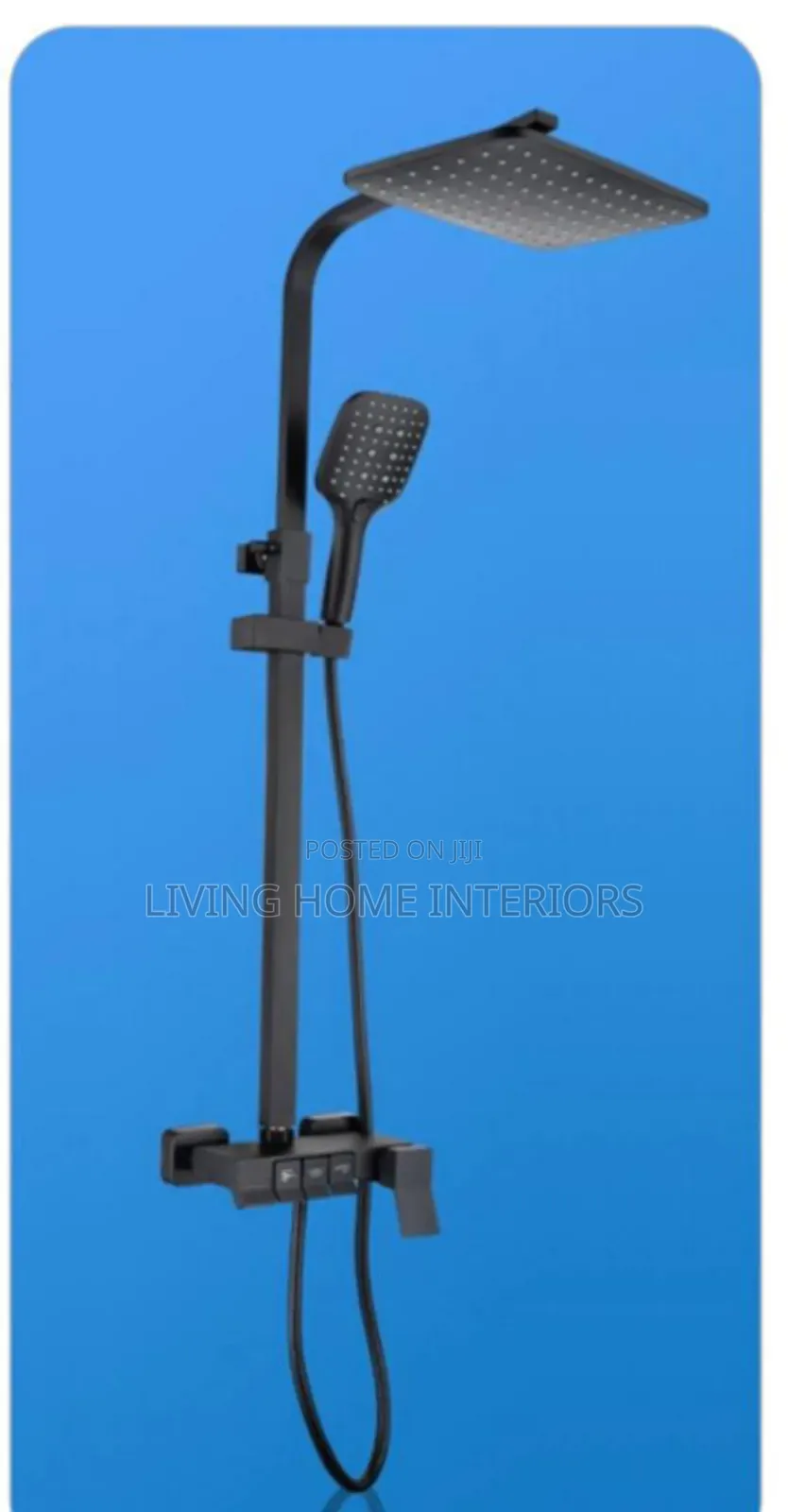 Matte Black Big Standard Shower Mixer