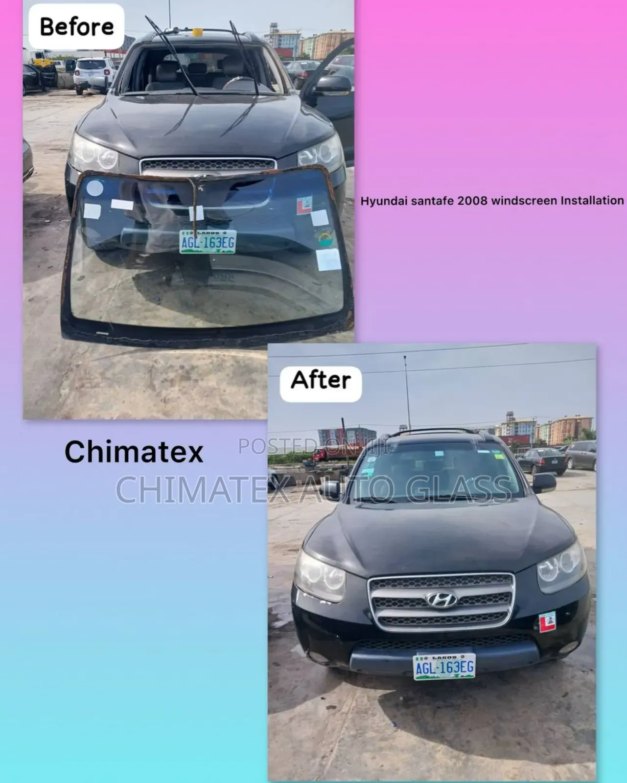 Hyu Santafe 2008 Windscreen Installation We Deliver Instal