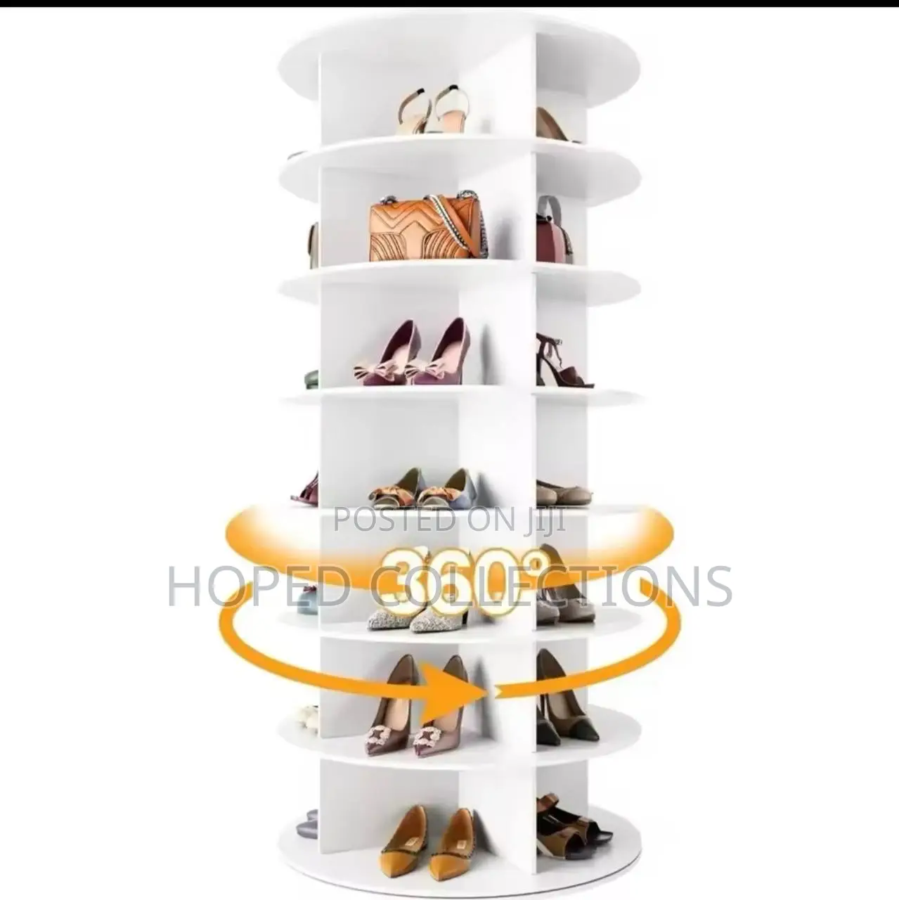 7 Steps 360° Rotating Shoe Rack