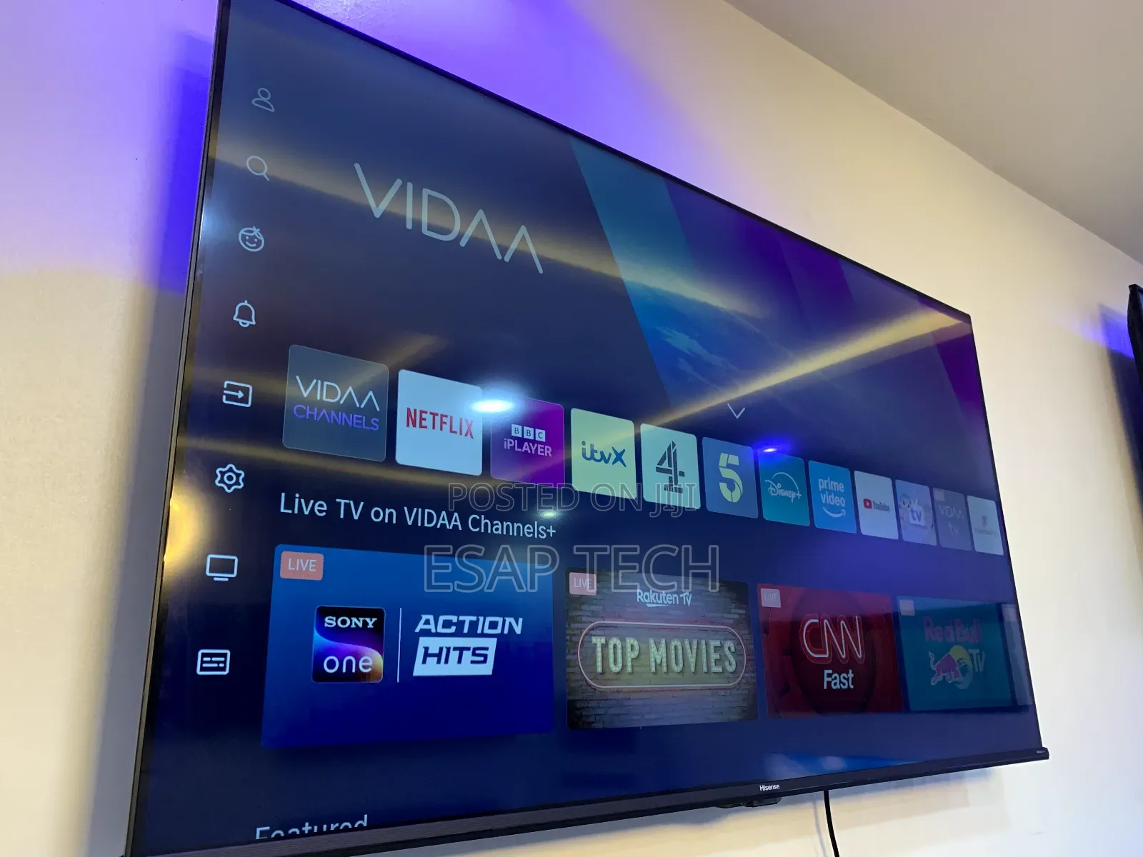Hisense Smart Tv Frameless 50inches 2024 Model
