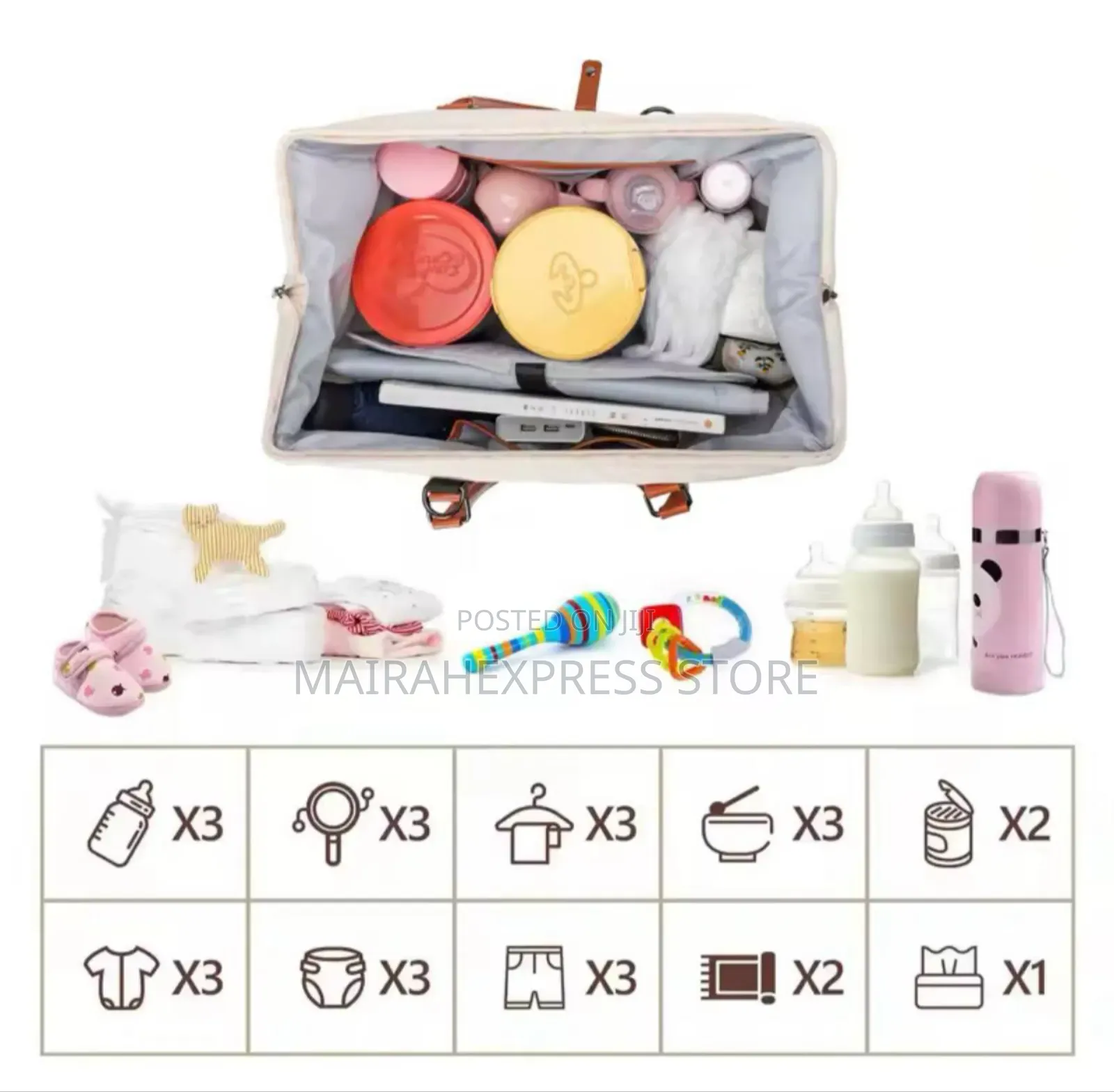 Large Capacity Diaper Bag for Moms