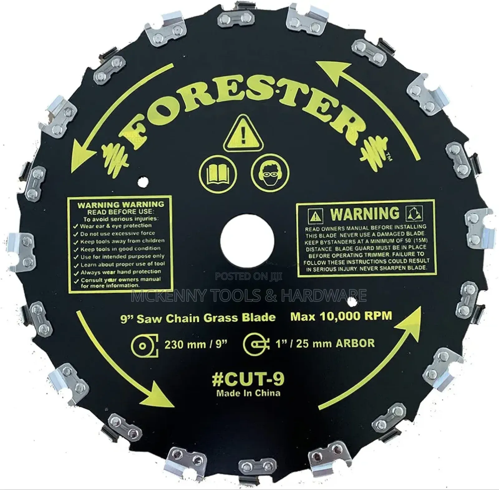 Forester Chainsaw Tooth 9" Brush Blade