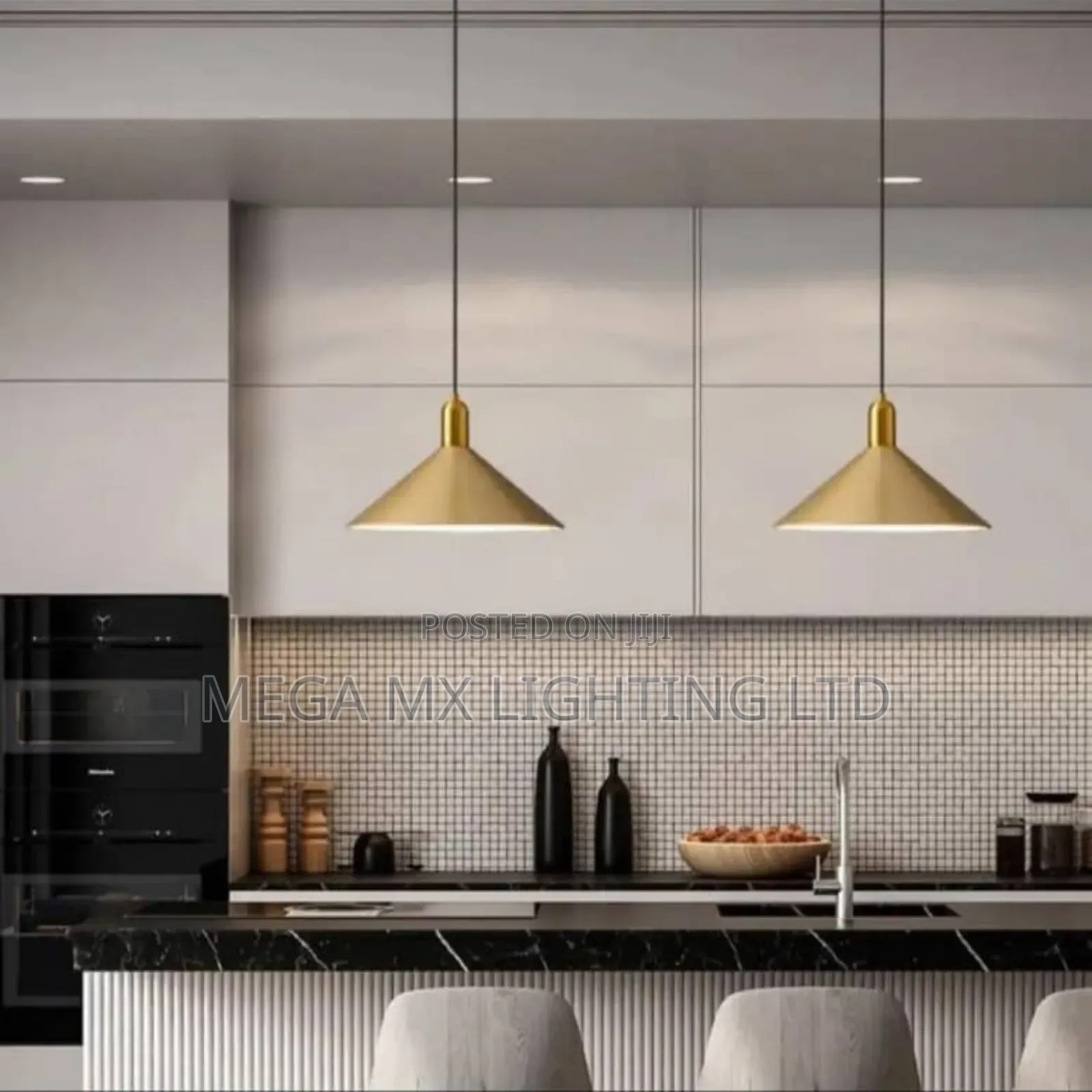 Gold Hat-shaped Decorative Pendant Lights - 35cm