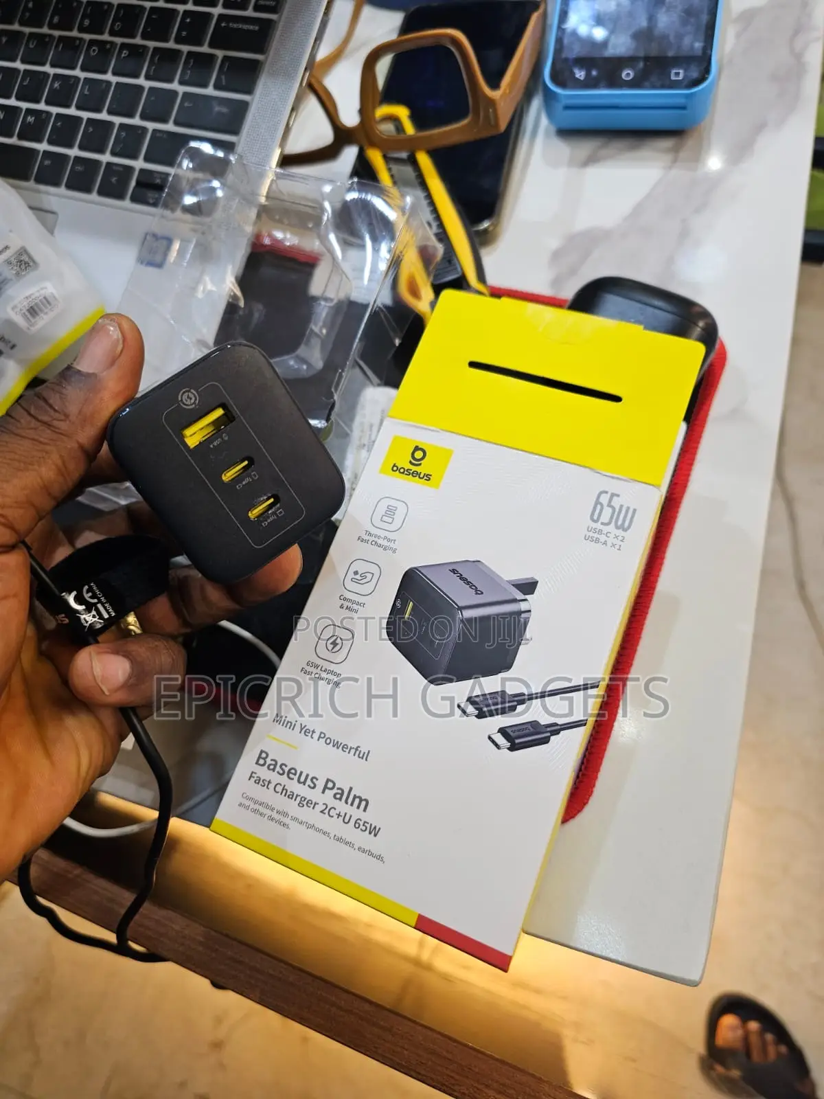 Baseus 65w Gan Laptop/Phone Charger