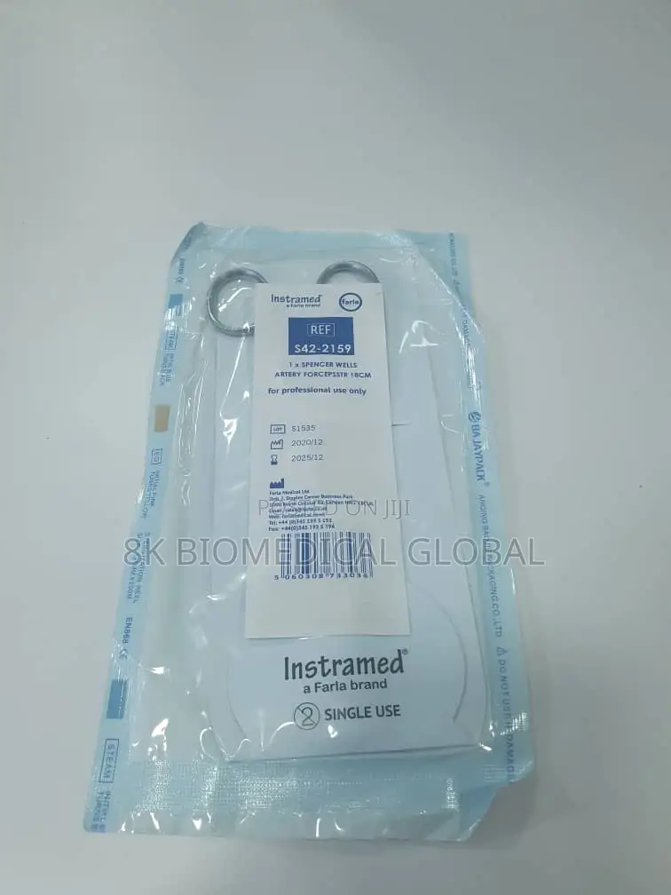 Instramed Spencer Wells Artery Forceps - Straight - 18cm
